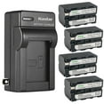 thumbnail image 1 of Kastar 4-Pack Battery and AC Wall Charger Replacement for NP-F550 NP-F570 NP-F770 NP-F960 NP-F970 Battery, LED Video Light CN-126 CN-160 CN-216 CN-304 CN126 CN160 CN216 CN304 VL600 YN300, 1 of 5