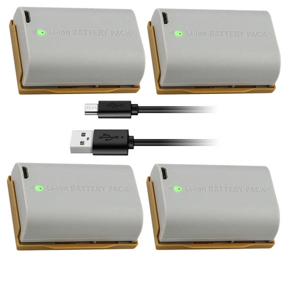 Kastar 4 Pack Battery Compatible with Canon LP-E6 LP-E6N Battery, Canon LC-E6 LC-E6E Charger and Z CAM E2C Professional 4K Cinema Camera, Marshall On-Camera HDMI Monitor, IKAN On-Camera HDMI Monitor