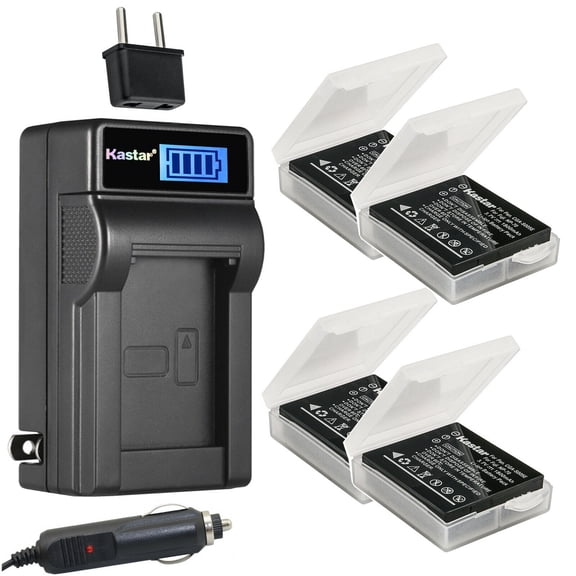 Kastar 4-Pack Battery and LCD AC Charger Compatible with Fujifilm NP-70 NP70 Battery, Fujifilm BC-70 Charger, Fujifilm FinePix F20, FinePix F20 Zoom, FinePix F40fd, FinePix F45fd, FinePix F47fd Camera