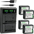 thumbnail image 1 of Kastar 4-Pack Battery and LTD2 USB Charger Compatible with Hitachi DZ-GX3200, DZ-GX3300, DZ-GX5300, DZ-GX5000A, DZ-GX5020, DZ-HS300, DZ-HS300A, DZ-HS300E, DZ-HS301E, DZ-HS301SW, DZ-HS303, DZ-HS303A, 1 of 6