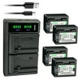 thumbnail image 1 of Kastar 4-Pack Battery and LTD2 USB Charger Replacement for Canon LEGRIA HF M706 HFM706, LEGRIA HF M806 HFM806, VIXIA HF M50 HFM50, VIXIA HF M52 HFM52, VIXIA HF M500 HFM500, VIXIA HF R30 HFR30, 1 of 6
