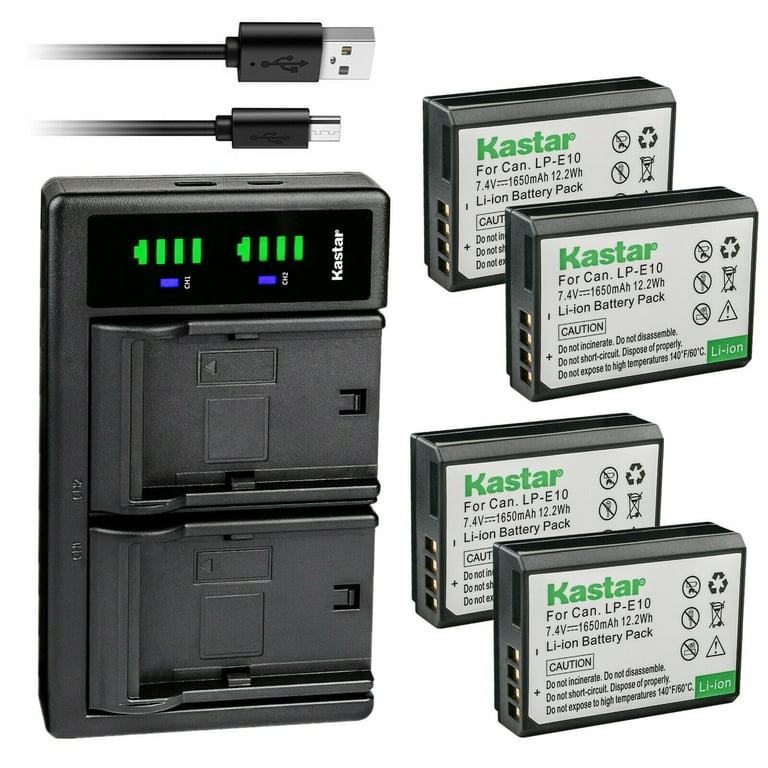 Kastar 3-Pack Battery & USB Charger For Canon Cameras - BP-511/512/535 Compatible