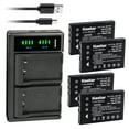 thumbnail image 1 of Kastar 4-Pack Battery and LTD2 USB Charger Replacement for DDV-V2, DDV-V3HD, DDV-V6, DDV-V7, DDV-XT16I, DDV-Z530, HDV-R50, LDC-828Z, LDC-XT16i, HD170, HD170S, DV5311, DV5311HD, FinePix 50i, 1 of 6