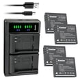 thumbnail image 1 of Kastar 4-Pack Battery and LTD2 USB Charger Replacement for Panasonic SDR-S26N, SDR-S26R, SDR-SW20, SDR-SW20R, SDR-SW20S, SDR-SW21, SDR-SW21D, SDR-SW21G, SDR-SW21S, SDR-SW28 SV-ME70 SV-ME75-W, 1 of 6