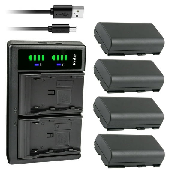 Kastar 4-Pack Battery and LTD2 USB Charger Replacement for Phase One IQ, Phase One Laser IQ, Phase One IQ3, Phase One IQ4, Phase One P25, Phase One P25 plus P25+, Phase One P30