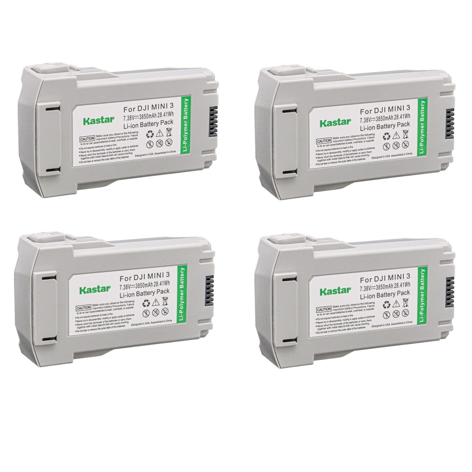 Kastar 4-Pack Battery Plus 7.38V 3850mAh 28.41Wh Replacement for