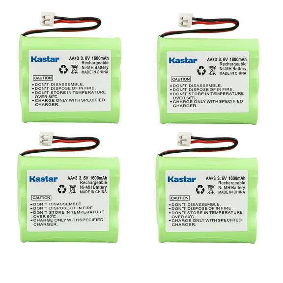 Kastar 4-Pack Battery Replacement for GP / PHONEMATE GP60AAS3BMJ, IBM BAT1600A, IBM3050, IBM3150, MOTOROLA B737, C70, CLASSIC, E30, E31, E32, E33, E34, E51, E52, PANASONIC 23298, 43472, 439021