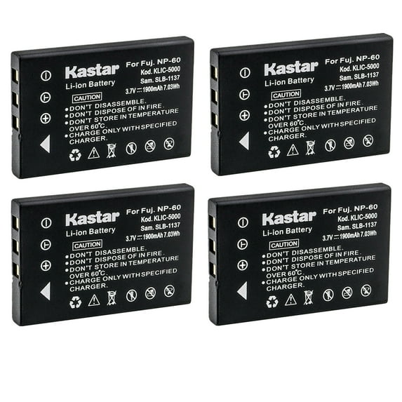 Kastar 4-Pack Battery Replacement for HP A1812A L1812A L1812B Photosmart R07 Q2232-80001 Battery HP Photosmart R507, Photosmart R607, Photosmart R707, Photosmart R717, Photosmart R725, Photosmart R727