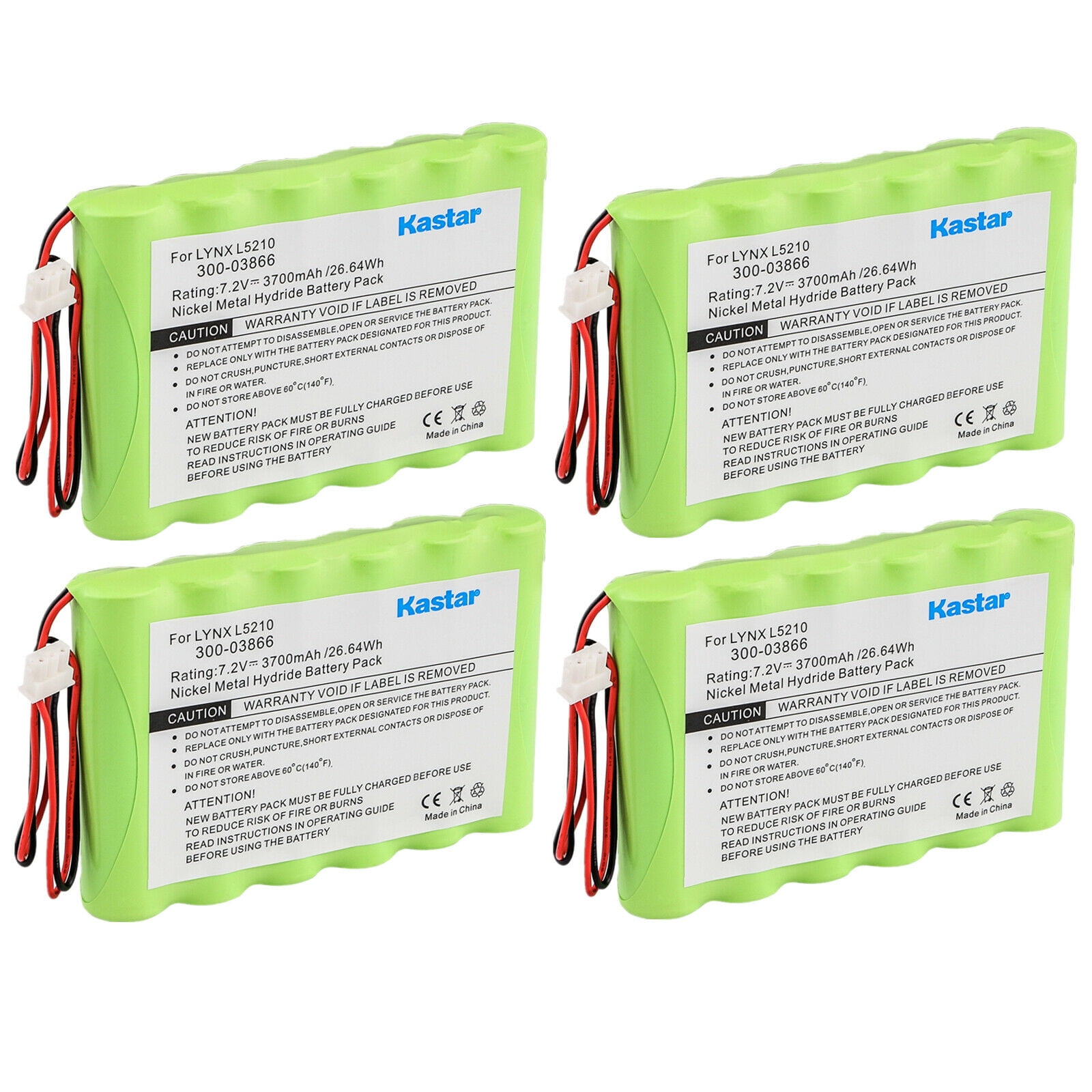 Kastar 4-Pack Battery Replacement for Honeywell Lynx 5210, Lynx 5300 ...