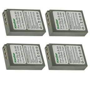 Kastar 4-Pack Battery Replacement for Olympus BLS-50 BLS50 PS-BLS50 BLS-5 PS-BLS5 Battery, Olympus BCS-5 BCS5 Charger, Olympus OM-D E-M5 Mark III Mirrorless Camera