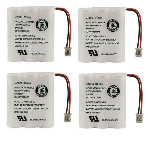 Kastar 4-Pack Battery Replacement for Panasonic KX-9768XB KX-TG200 KX-TG200ALB KX-TG200B KX-TG200CB KX-TG205 KX-TG210 KX-TG210ALB KX-TG240 KX-TG240B KX-TG1713 KX-TG1713B KX-TG1723 KX-TG1723B