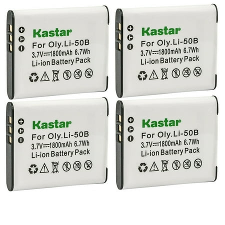 Kastar 4-Pack Battery Replacement for Panasonic HX-WA30K, HX-WA30W, HX-WA3GK, Pentax Optio WG-5 GPS, Optio WG-10, Optio WG-20, Optio WG-30, Optio WG-40, Optio WG-50, Optio WG-60, Optio WG-70 WG-80