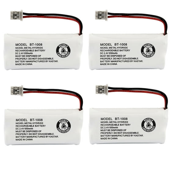 Kastar 4-Pack Battery Replacement for Sanyo CAS-D6325 CASD6325 Lenmar CBBT1008 CB-BT1008 Dantona BATT-1008 BATT1008 Interstate Batteries ATEL0031 TEL0031 Uniden BT-1008 BT-1016 BT-1019 BT-1021 BT-1025