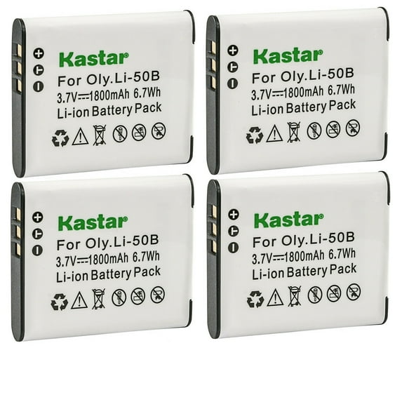 Kastar 4-Pack Battery Replacement for Ricoh DB-100 Battery , Ricoh BC-J10 Charger, Ricoh CX3, CX4, CX5, CX6, HZ15 Cameras