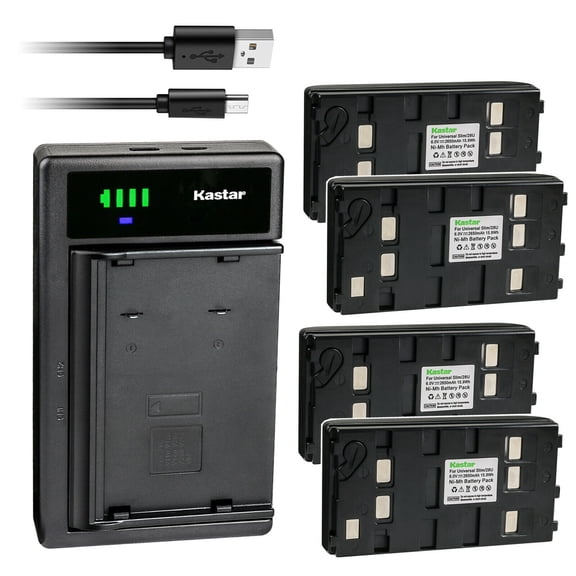 Kastar 4-Pack Battery and Smart USB Charger Compatible with Energizer CCM2460 CCM-4060M CCM5260M CM2560-C ER-C5160 ERC5160, Lenmar NMP41, Polaroid PR632H, Saft CH630 CH631 RC6031