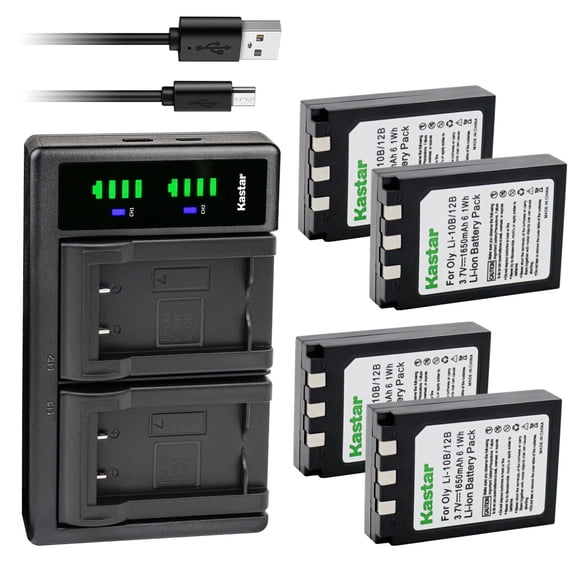Kastar 4-Pack DB-L10 Battery and LTD2 USB Charger Compatible with Sanyo DB-L10 Battery, Sanyo VAR-L10 Charger, Sanyo Xacti VPC-MZ3EX, Xacti VPC-MZ3GX VPC-J2 VPC-J1 DSC-J2 DSC-J1 DSC-AZ3 Camera
