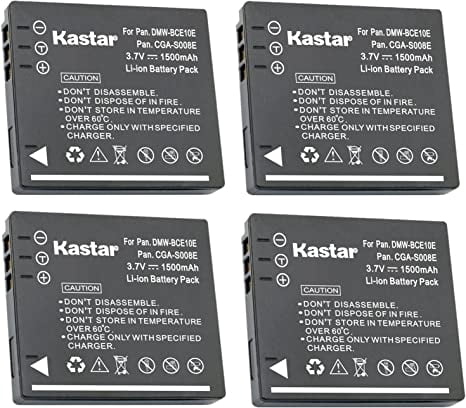 Kastar 2-Pack Battery & USB Charger For Panasonic Lumix FS3 FS5 FX Series Cameras - CGA-S008 Replacement
