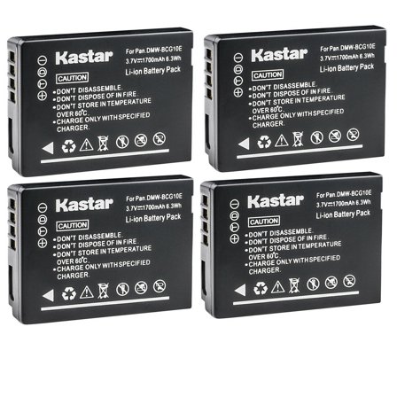 Kastar 4-Pack DMW-BCG10 Battery Replacement for Panasonic Lumix DMC-ZS9, Lumix DMC-ZS10, Lumix DMC-ZS15, Lumix DMC-ZS19, Lumix DMC-ZS20, Lumix DMC-ZS25 Camera