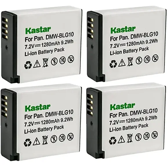 Kastar 4-Pack DMW-BLG10 Battery Replacement for Panasonic Lumix DC-GX9, Lumix DC-G100, Lumix DC-LX100 II, Lumix DMC-GF3, Lumix DMC-GF3C, Lumix DMC-GF3K, Lumix DMC-GF3W, Lumix DMC-GF5 Camera