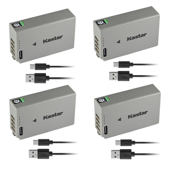 Kastar 4-Pack EN-EL20D Type-C Rechargeable Battery Replacement for Nikon EN-EL20 EN-EL20a, Coolpix P950, Coolpix P1000, Coolpix P1100, Coolpix A, 1 AW1, 1 J1, 1 J2, 1 J3, 1 S1, 1 V3, DL24-500