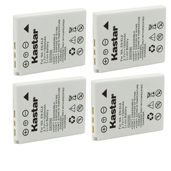 Kastar 4-Pack EN-EL8 Battery Replacement for Nikon Coolpix S7c, Coolpix S8, Coolpix S9, Coolpix S50, Coolpix S50c, Coolpix S51, Coolpix S51c, Coolpix S52, Coolpix S52c Camera