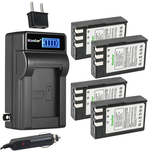 Kastar 4-Pack EN-EL9 Battery and LCD AC Charger Compatible with Nikon D40 SLR Digital Camera, D40X SLR Digital Camera, D60 SLR Digital Camera, D3000 SLR Digital Camera, D5000 SLR Digital Camera