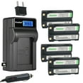 thumbnail image 1 of Kastar 4-Pack Ei-D-Li1 Battery and LCD AC Charger Compatible with Trimble 29518, 46607, 52030, 54344, 38403, 5700, 5800, 92600, R4, R6, R7, R8, R8 GPS, R8 GNSS, MT1000, 1 of 6