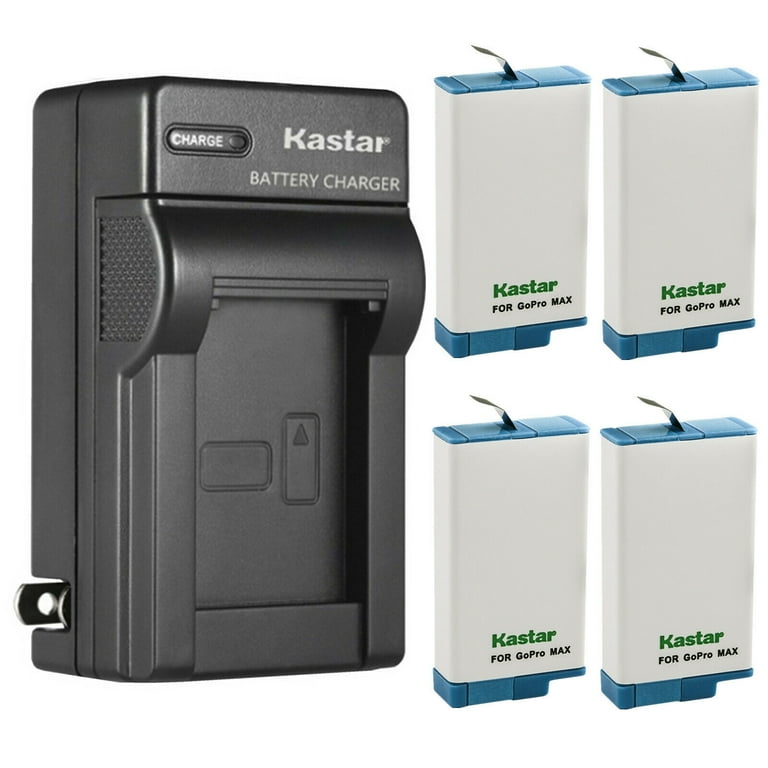 Kastar 4-Pack GoproMax Battery and AC Wall Charger Replacement for