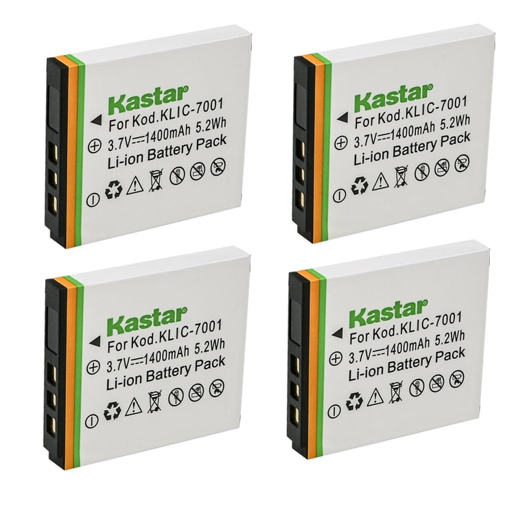 Kastar 4-Pack KLIC-7001 Battery Replacement for Kodak EasyShare