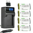 thumbnail image 1 of Kastar 4-Pack KLIC-8000 Battery and LCD AC Charger Compatible with Kodak Pocket Video Camera ZXD, Z885, Z1012 IS, Z1015 IS, Z1085 IS, Z1485 IS, Z612 IS, Z712 IS, Z812 IS, Z8612 IS Digital Camera, 1 of 6