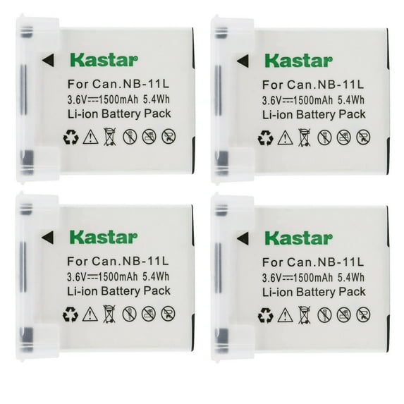 Kastar 4-Pack NB-11L Battery 3.6V 1500mAh Replacement for Canon IXUS 265 HS, IXUS 275 HS, IXUS 285 HS, IXUS 320 HS, IXY 110F, IXY 220F, IXY 420F, IXY 430F, IXY 90F Camera
