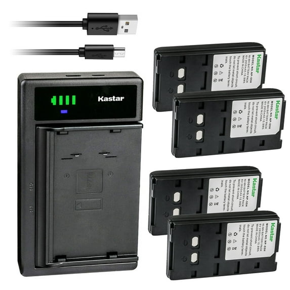 Kastar 4-Pack NP-55H Battery and LTD2 USB Charger Compatible with Sony CCD-FX630 CCD-FX640 CCD-FX700 CCD-FX700E CCD-FX710 CCD-FX720 CCD-FX730 CCD-FX730V CCD-FX810 CCD-FX830VE