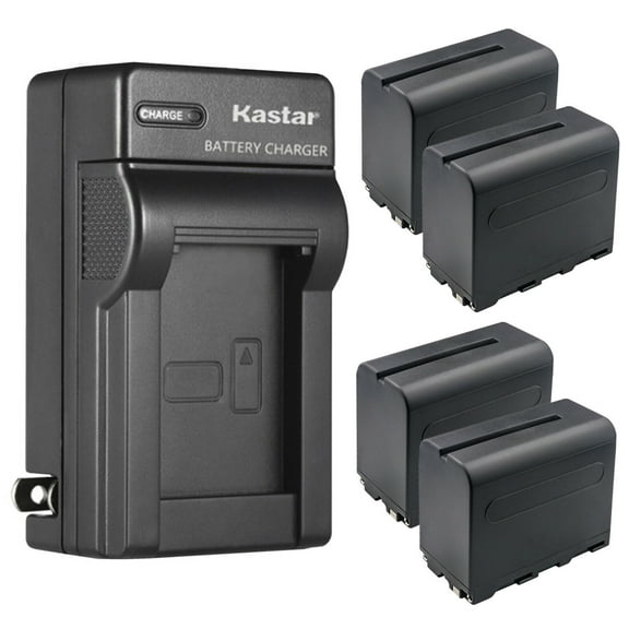 Kastar 4-Pack NP-F960 / NP-F970 Battery and AC Wall Charger Replacement for Feelworld P7 P7S 7", LUT7 PRO 7" 2200NITS DSLR CAMERA FIELD MONITOR, LUT7S PRO 7 INCH 2200NITS DSLR CAMERA FIELD MONITOR