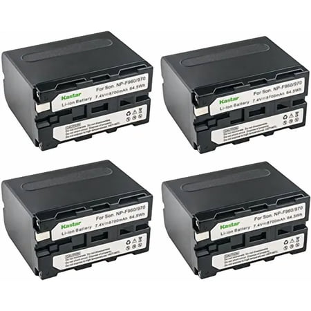 Kastar 4-Pack NP-F970 Battery 7.4V 8700mAh Replacement for Sound Devices MixPre-3, Sound Devices MixPre-6, Sound Devices MixPre-10T, Sound Devices 663, FEELWORLD F5 Pro 5.5