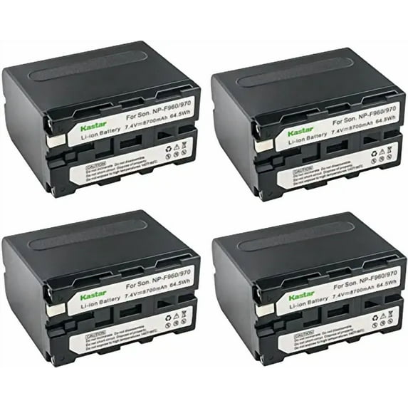 Kastar 4-Pack NP-F970 Battery 7.4V 8700mAh Replacement for Sound Devices MixPre-3, Sound Devices MixPre-6, Sound Devices MixPre-10T, Sound Devices 663, FEELWORLD F5 Pro 5.5