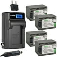 thumbnail image 1 of Kastar 4-Pack NP-FP70 / NP-FP71 Battery and LCD AC Charger Compatible with Sony HDR-HC3, HDR-HC3E, DCR-DVD103, DCR-DVD105, DCR-DVD202, DCR-DVD203, DCR-DVD205, DCR-DVD304, DCR-DVD305, DCR-DVD403, 1 of 6