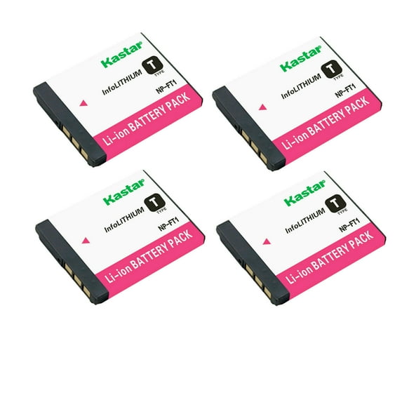 Kastar 4-Pack NP-FT1 Battery Replacement for Sony Cyber-shot DSC-L1/W, Cyber-shot DSC-M1, Cyber-shot DSC-M2, Cyber-shot DSC-T1, Cyber-shot DSC-T3, Cyber-shot DSC-T3/B Camera