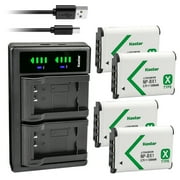 Kastar 4-Pack NPBX1 Battery and LTD2 USB Charger Replacement for Sony ZV-1 Vlogging Camera, ZV-1F Vlogging Camera, Sony ZV-1 II Digital Camera, Hasselblad Stellar Special Edition Digital Camera