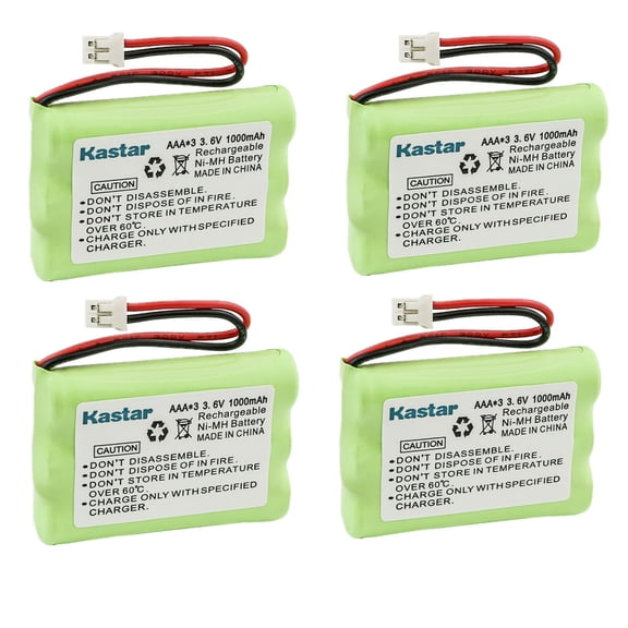 Kastar 4-Pack Ni-MH Battery 3.6V 1000mAh Replacement for Graco Monitor Battery 3SN-AAA75H-S-JP2, BATT-2795, Graco Digital Baby Monitor iMonitor 2791DIGI1, 2795DIGI1, 2796VIB1, A3940, iMonitor Vibe