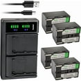 thumbnail image 1 of Kastar 4-Pack SB-L220 Battery and LTD2 USB Charger Replacement for Samsung VP-D5000 VP-D5000(i) VP-D5000i, VP-D530, VP-D55, VP-D590 VP-D590i, VP-D60, VP-D6040, VP-D6050 VP-D6050i, VP-D63, VP-D65, 1 of 6