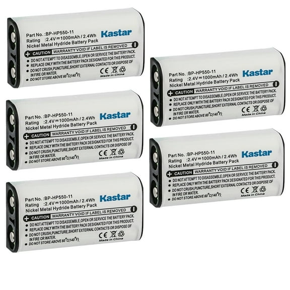 Kastar 5-Pack BP-HP550-11 2.4V 1000mAh Ni-MH Battery Replacement for Sony MDR-RF840RK MDRRF840RK, MDR-RF840RJ MDRRF840RJ, MDR-RF850 MDRRF850, MDR-RF850RK MDRRF850RK, MDR-RF860 MDRRF860 Headphone