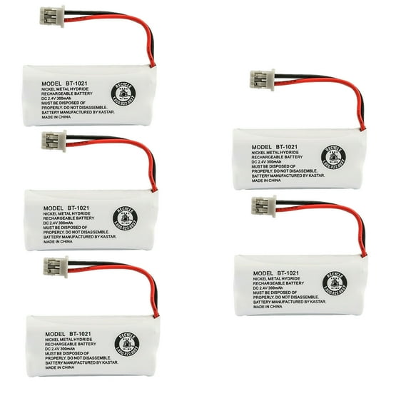 Kastar 5-Pack BT-1021 Battery Replacement for Uniden BT-1008 BT-1016 BT-1019 BT-1021 BT-1025 Toshiba DECT 2060 DECT 2080 Energizer ER-P152 ERP152 Empire CPH-515B CPH515B Sanyo CAS-D6325 CASD6325