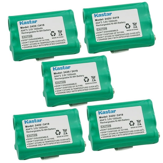 Kastar 5-Pack Battery Replacement for Motorola MD4150, MD4160, MD-4150, MD-4160, MD4153, MD4163, MD-4153, MD-4163 Olympia CDP-24106, CDP-24200, CDP-24201, CDP-24206, CDP-24406, CDP-24999