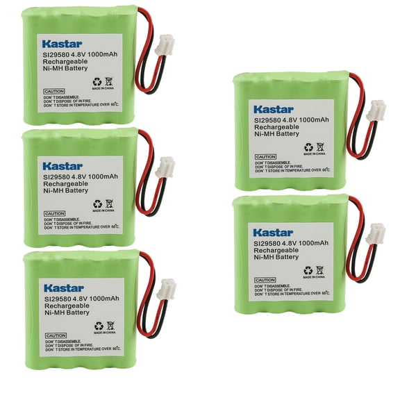 Kastar 5-Pack Battery Replacement for Summer Infant Wide View 2.0 Baby Video Monitor with 5-inch Screen and Wide View Camera Model 29580, Summer Infant Dual View Digital Color Video Baby Monitor 29610