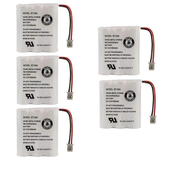 Kastar 5-Pack Battery Replacement for Uniden 5.8GHz Phone Models CEZAI998 CXAI5198 CXAI5698 DXAI5188-2 DXAI5588-2 DXAI5588-3 DXAI5588-4 DXAI5688-2 DXAI5688-3 DXAI5688-4 DXAI8580-2 DXAI8580-3 DXI5186-2