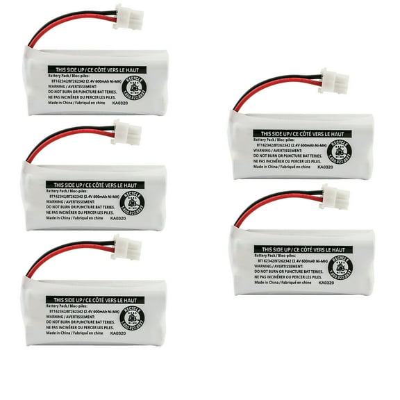 Kastar 5-Pack Battery Replacement for Vtech and AT&T battery BT-162342 BT-1623421 BT-166342 BT-262342 BT-266342 BT-183342 BT-283342 2SN-AAA40H-S-X2, Empire CPH-515J CPH515J, Energizer ER-P254 ERP254