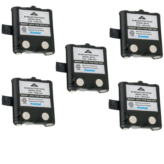 Kastar 5-Pack Ni-MH 4.8V 1000mAh Two-Way Radio Battery Replacement for GMR2059 GMR2089 GMR2099 GMR2238 GMR2875 GMR2889, GMR2889-2CK GMR3689 GMR3699 GMR6482CK GMR8552C, GMR8552CK GMR8553-2CK