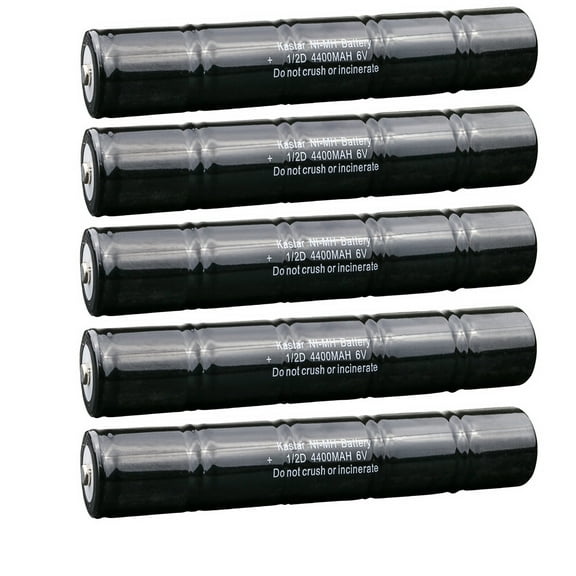 Kastar 5-Pack Ni-MH 4400mAh Battery Replacement for Streamlight Mini Stinger, Streamlight 15X1701, Streamlight 20170 201701 20175, Streamlight 20X1701, Streamlight 25170, Streamlight 26010 26060 26120