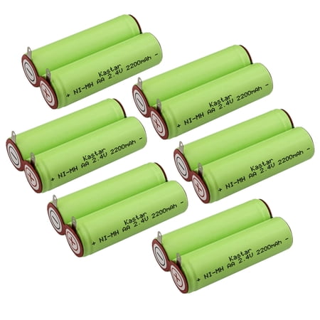 Kastar 6-Pack 2.4V 2200mAh Ni-MH Battery Replacement for Norelco RL11 Norelco RR-1 Norelco ULTW-1 Norelco WER 6000 Norelco WER 6200 Norelco WER 8000 Norelco XLR 3000 Norelco XLR 930