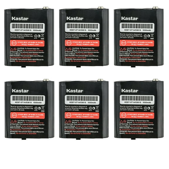 Kastar 6-Pack 3.6V 53615 Battery Compatible with Motorola Talkabout T605 H20, Talkabout T470 T47X, Talkabout T480, Talkabout T500, Talkabout T600 H20, Talkabout T605 H20, Talkabout T631